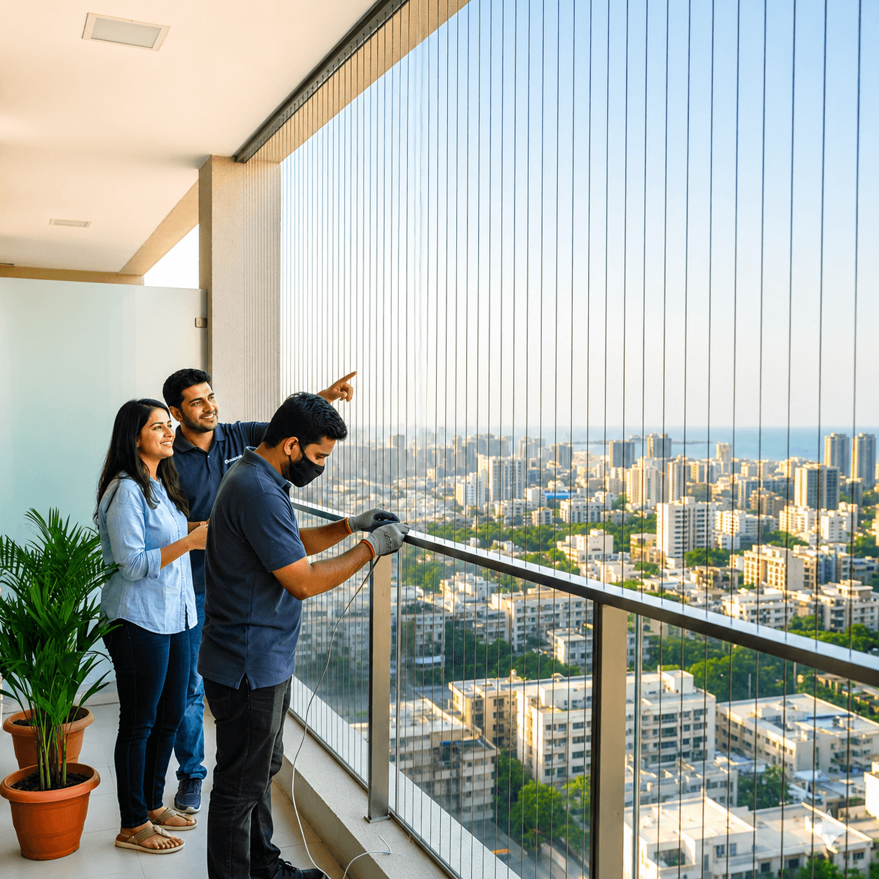 Invisible Grills for Balcony